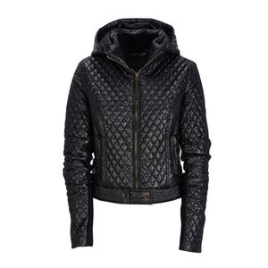 Aeropostale 87 Hooded Moto Bomber Jacket